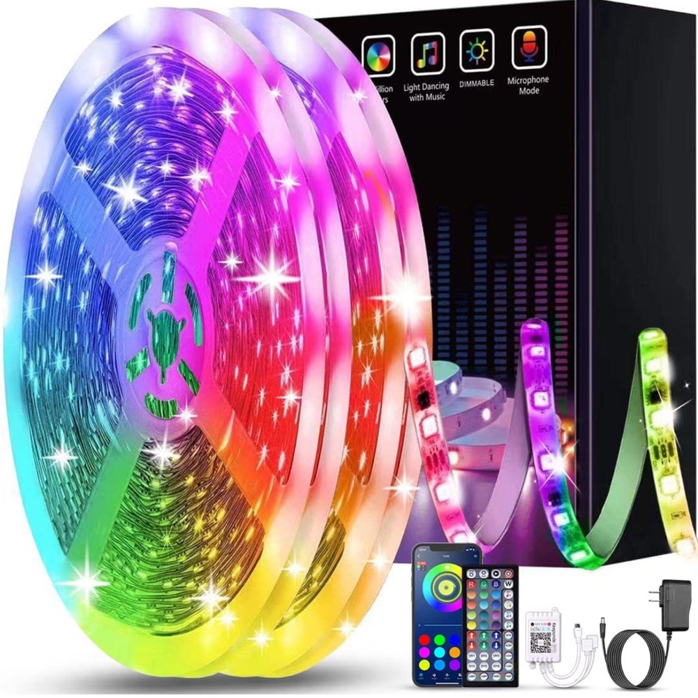 Colored LED lights 2 sets, hardly used